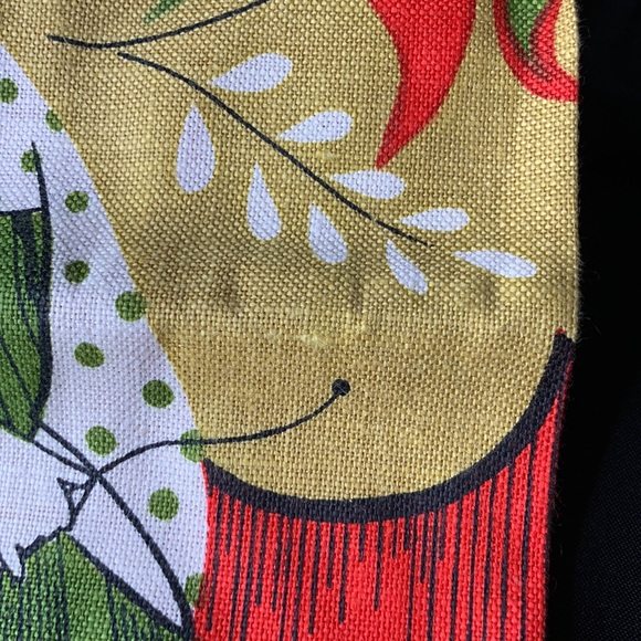 Vintage 1960s red Fallini and Cohn Christmas Angel linen tea towel - Picture 12 of 12